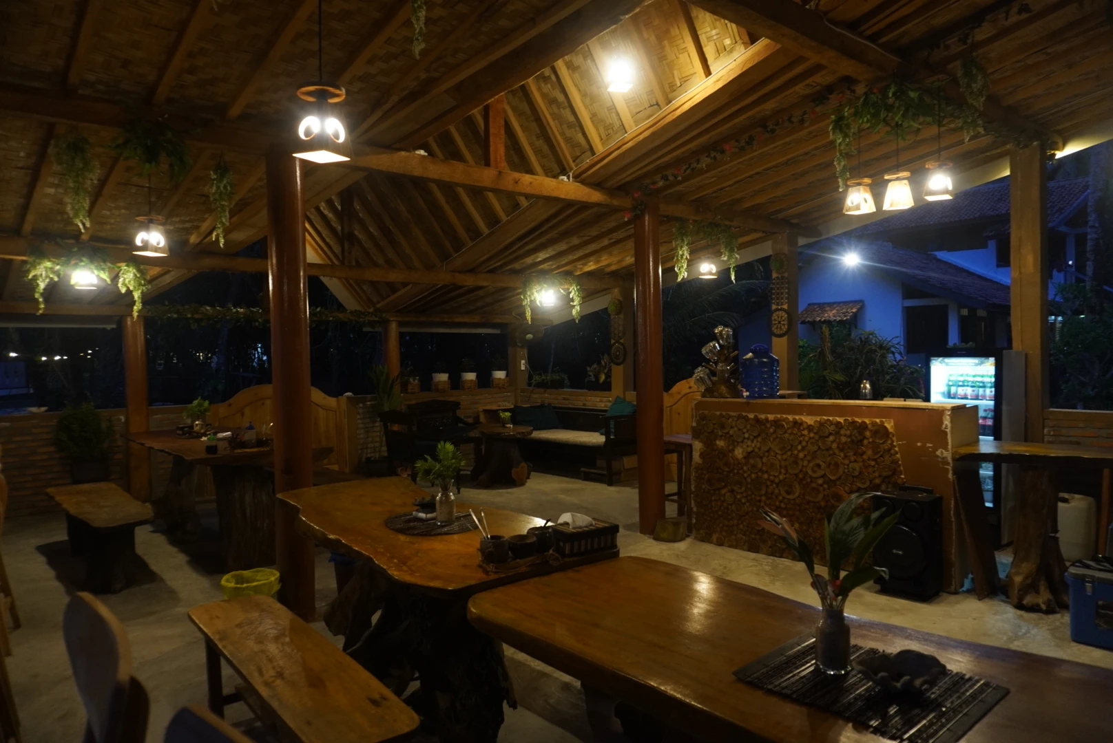 Relaxation deck at Krui Surf Camp with ocean view